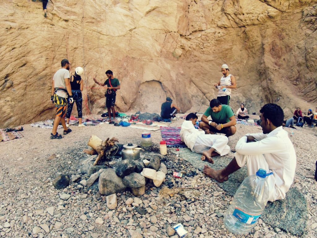 Bedouin tea at the crag 